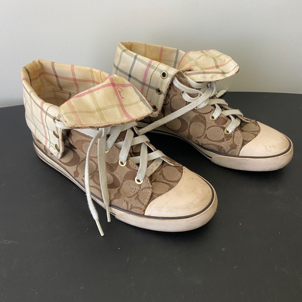 Coach - Logo High Tops - 8.5M- Brown